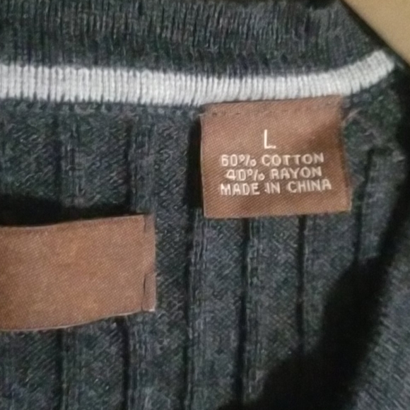 Perry Ellis Sweater Shirt Warm Women V Neck Large - Picture 8 of 9